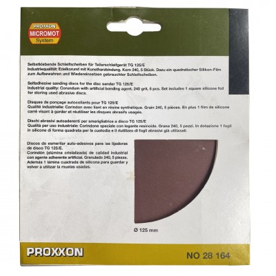 Sanding Disc TG 125/E,240 Grit No.28164 PROXXON