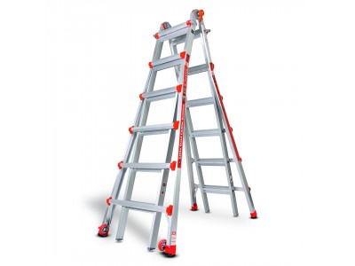 CLASSIC, Model 26 ,Aluminum Articulated Extendable Ladder No.10126 "LITTLE GIANT"