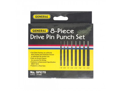 DRIVE PIN PUNCH SET 4"  SPC-75 GENERAL
